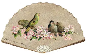Chirping: Birthday card in the form of a fan