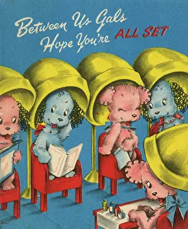 Hairdresser: Birthday card, Between Us Gals