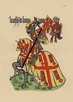 Equestre: Bishop of Beauvais, Eveque de Beauvais, with mitre