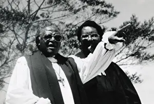 Emeritus: Bishop Desmond Tutu pointing whith his finger