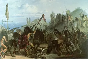 Bodmer: Bison Dance of the Mandan Indians