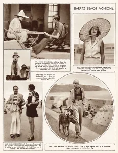 Chic: Bizarre beach fashions at Biarritz