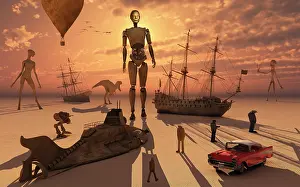 Bermuda: A bizarre and surreal sculpture park setup in a desert ?