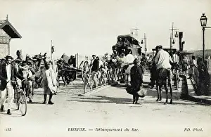 Ferryboat: Bizerte, Tunisia - Unloading the ferry