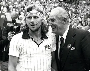 Bjorn: Bjorn Borg and Fred Perry at Wimbledon