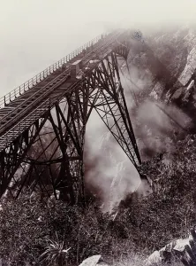 Derailment: Blaauwkrantz Bridge after the accident in 1911