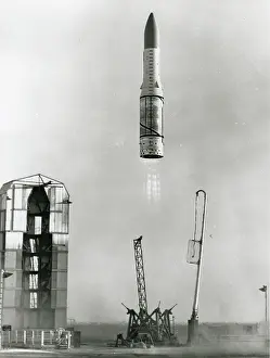 Lifts: Black Arrow three-stage satellite launche