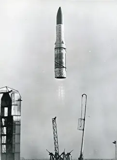 Lifts: Black Arrow three-stage satellite launche