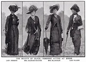 Downs: Black attire at Epsom 1910