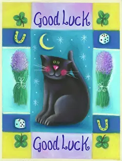 Parry: Black cat with 4-leaf clover etc ? Good Luck
