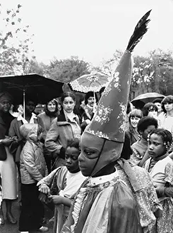 Black Children at Manchester Carnival Procession