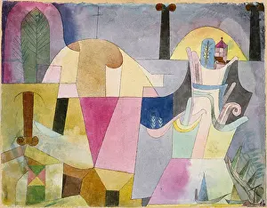 Pictographs: BLACK COLUMNS IN A LANDSCAPE, by Paul Klee
