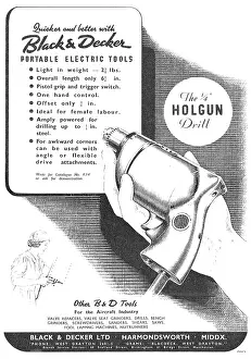 Blackand: Black & Decker HOLGUN Drill. 1940