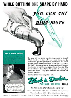 Blackand: Black & Decker Lectro-Shear. 1950 Advert