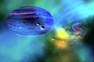 Warp: A black hole gobbles up planets down its vortex