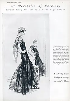Chanel: Black lace gown by Chanel