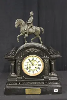Mantel: Black marble mantel clock - Charles, 1st Viscount Wakefield
