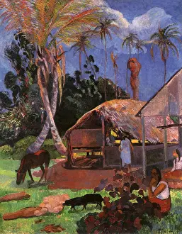 Tahitian: The Black Pigs, by Gauguin