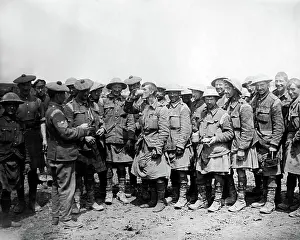 Black Watch with issue of rum, Western Front, WW1