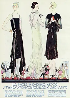 Spaghetti: Black & White evening dresses 1929