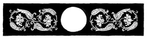 Filigree: Black and white Florentine bookmark design