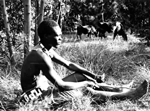 Twala: Black and white image of Daniel Adnewmah as Jim