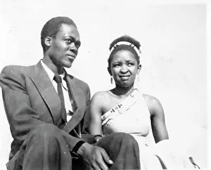 Rathebe: Black and white portrait of Dolly Rathebe and