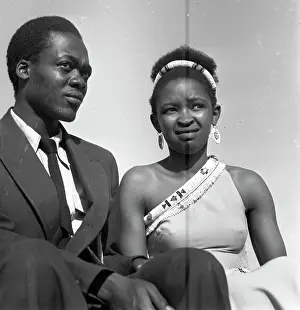 Adnewmah: Black and white portrait of Dolly Rathebe and