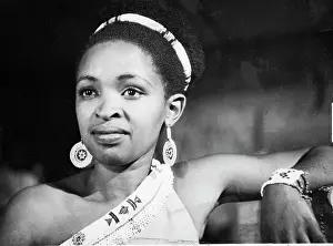 Rathebe: Black and white portrait of singer and performer