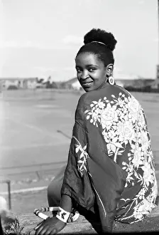 Rathebe: Black and white portrait of singer and performer