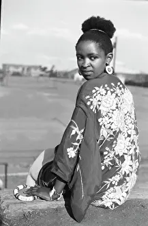 Rathebe: Black and white portrait of singer and performer