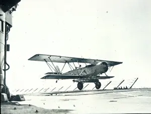 Blackburn B-6 Shark lands on to a carrier