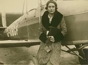 Delphine: in front of her Blackburn Bluebird IV
