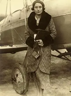 Delphine: in front of her Blackburn Bluebird IV