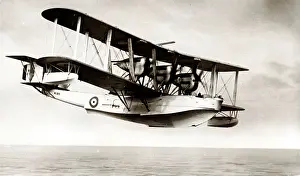 Cromer: Blackburn RB1 Iris I N185 flying over Cromer