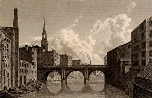 Blackfriars: Blackfriars Bridge, Manchester, England, showing