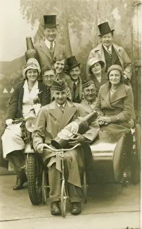 Prop: Blackpool daytrippers pose with beer