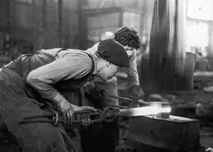 Pincers: Blacksmith and his apprentice, Newcastle-upon-Tyne