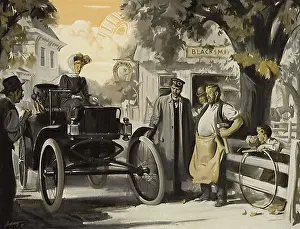 Vehicmotor: Blacksmith examines Broken Down Car