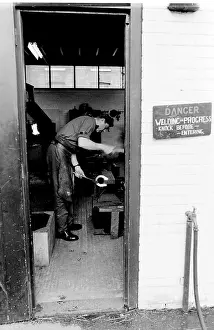 Horseguards: Blacksmith at work on a horseshoe