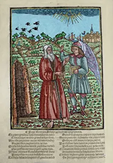 Philosophy: Blanquerna by Ramon Llull (1235-1316). Colored engraving