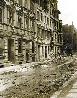 Badly: The blasted Alte-Schuetzenstrasse in Berlin, 1919