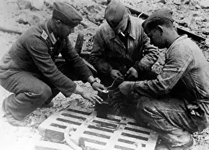 Overlord: Blasting operations in the port of Cherbourg, 1944