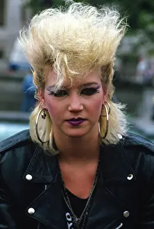 Punks: Bleached blonde punk girl