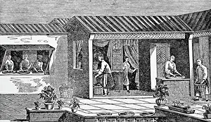 Cultivating: Blending tea, Canton