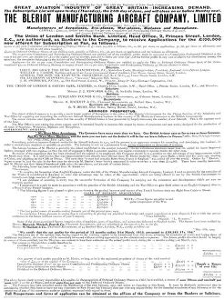 Prospectus: Bleriot Compnay Share Prospectus 1915