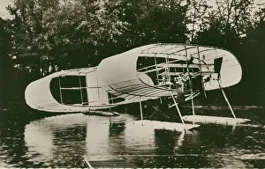 Bleriot III 1906 floatplane on the Lac d'Enghien