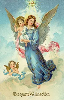 Lithographing: Blessed Christmas