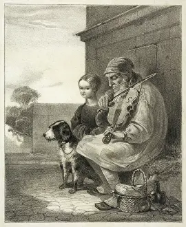 Fiddler: BLIND FIDDLER AND DOG