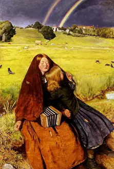 Cuddling: The Blind Girl, by J E Millais